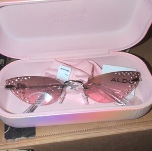 Aldo X Barbie Pink Rhinestone Cat-Eye Sunglasses